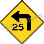 Turn Left With Speed Limit