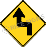 Reverse Turn Left Sign