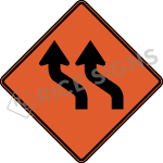 Two Lane Reverse Curve Left