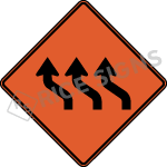 Three Lane Reverse Curve Left