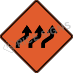 Three Lane Reverse Curve Right