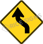 Reverse Curve Left Signs