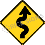 Winding Road Right Sign