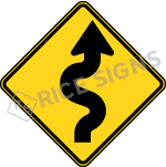 A picture and link to Winding Road Right Signs