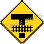 Railroad Crossing Intersection Sign