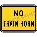 No Train Horn Sign