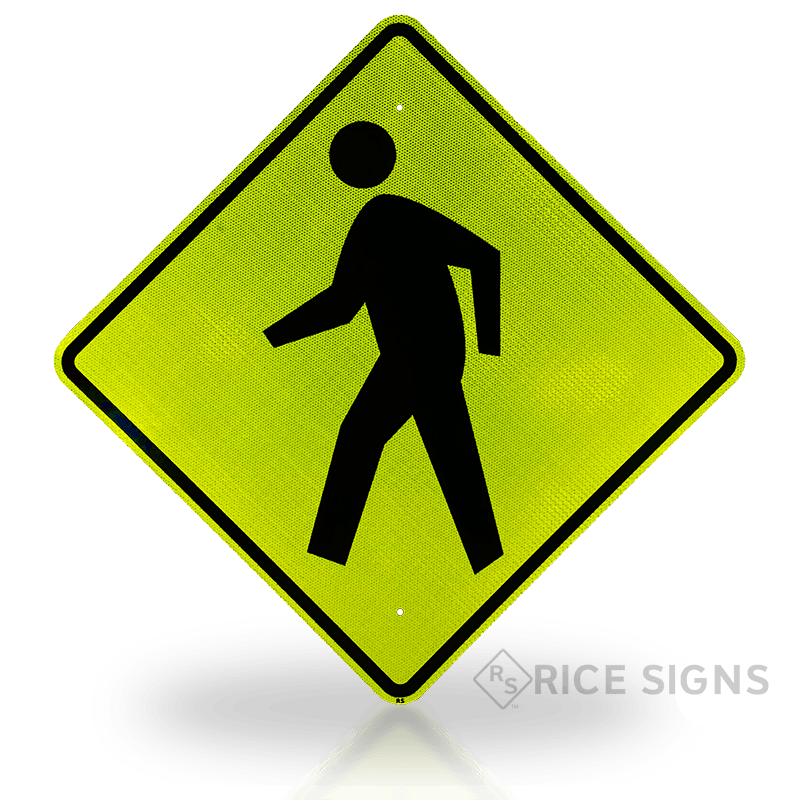 Brady 124616 Traffic Control Sign White on Red LegendYield Pedestrian Crossing 18 Triangle 18 Triangle LegendYield Pedestrian Crossing 