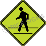 Pedestrian Crosswalk Sign