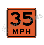 Advisory Speed Sign