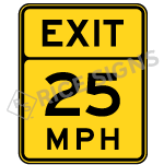 Exit Advisory Speed Signs