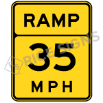 Ramp Advisory Speed Signs