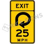 Exit Advisory Speed With Reverse Curve