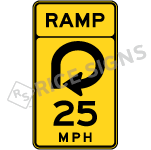 Ramp Advisory Speed With Reverse Curve