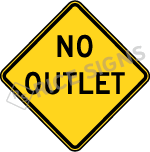 A picture and link to No Outlet Signs