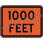 1000 Feet Sign