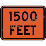 1500 Feet Sign