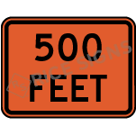 500 Feet Signs