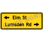 Two-line Advance Street Name Sign