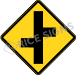 Offset Sideroads Left And Right Sign