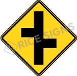 Offset Sideroads Right And Left Sign