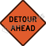 Detour Ahead Sign