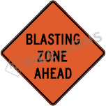 Blasting Zone Ahead Sign