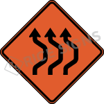 Double Reverse Curve Right Three Lanes