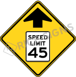 Speed Reduction Symbol With Speed Limit