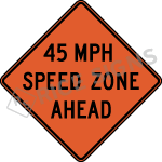 Work Zone Speed Zone Ahead