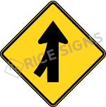 Left Merge Sign