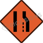 Right Lane Ends Symbol Signs