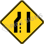 Left Lane Ends Symbol Signs