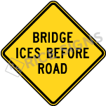 Bridge Ices Before Road Sign