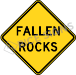 Fallen Rocks Signs