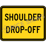 Shoulder Drop Off Signs