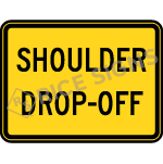 Shoulder Drop Off Sign