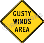 Gusty Winds Area Sign