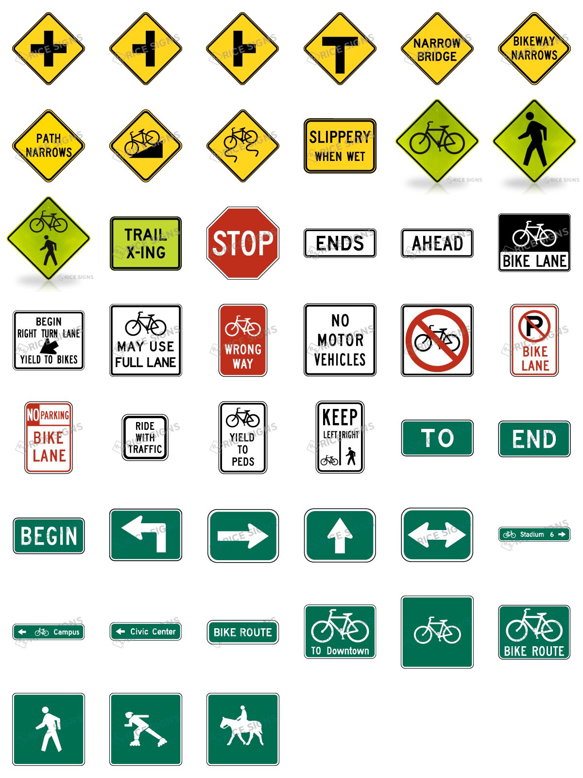 MUTCD Bike Path Signs