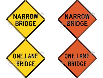 MUTCD Narrow Bridge Signs
