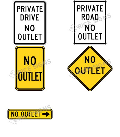 MUTCD No Outlet Signs