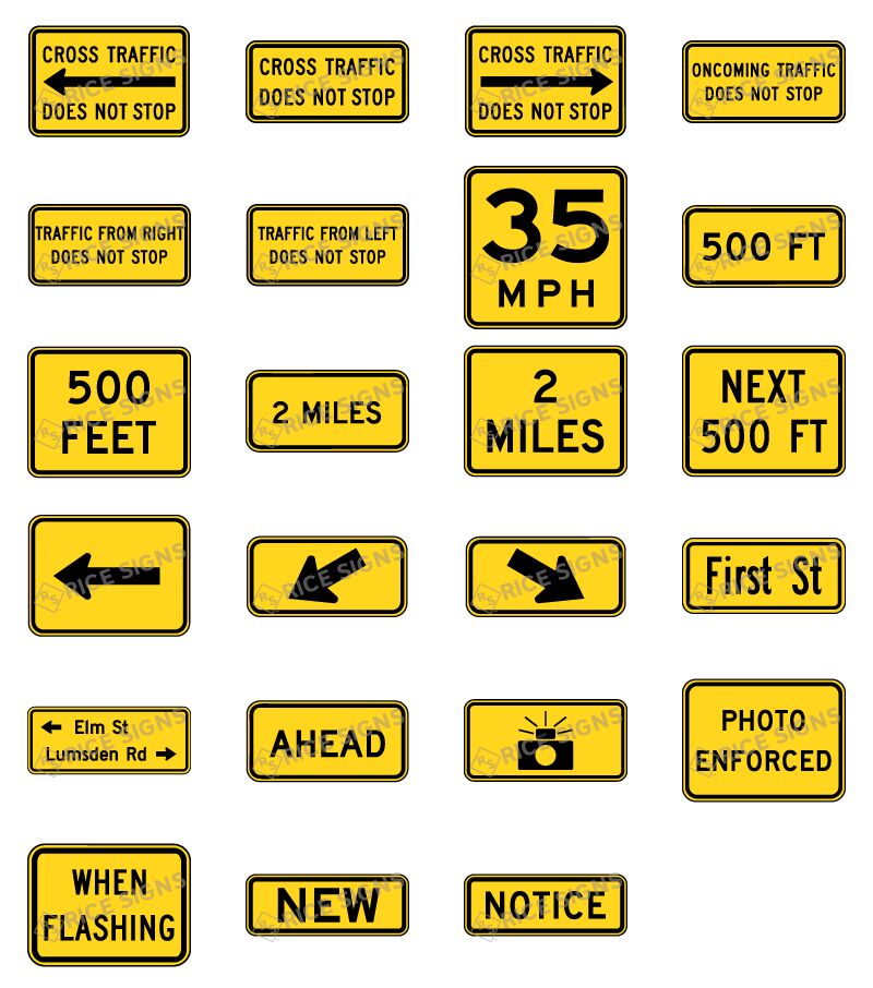 MUTCD Placard Signs