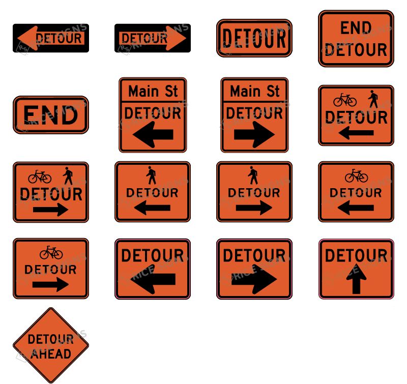 MUTCD Detour Signs